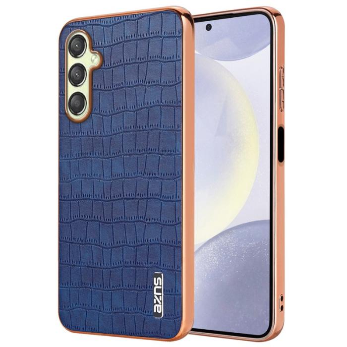 AZNS - AZNS Samsung Galaxy A16 Fodral Electroplating KonstLäder - Blå