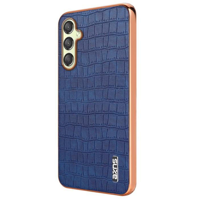 AZNS - AZNS Samsung Galaxy A16 Fodral Electroplating KonstLäder - Blå