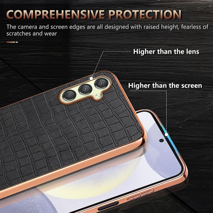 AZNS - AZNS Samsung Galaxy A16 Fodral Electroplating KonstLäder - Blå