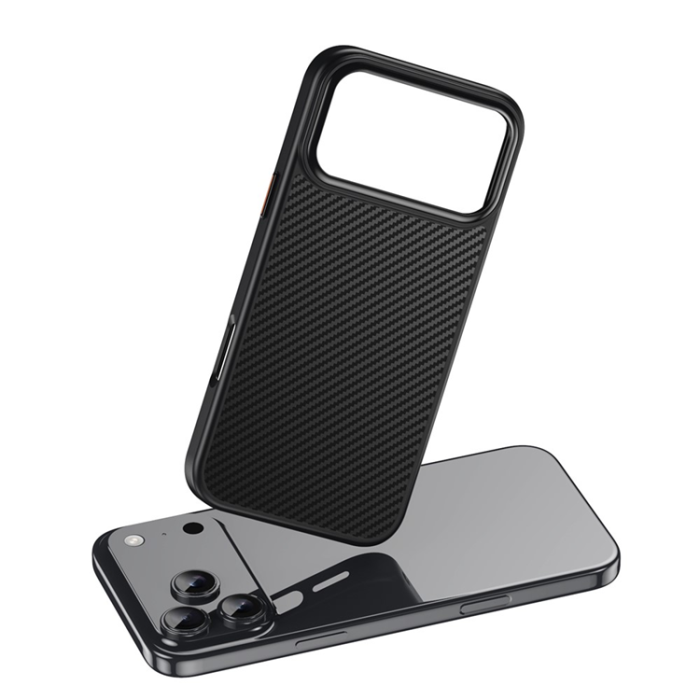 A-One Brand - iPhone 17 Pro Max Mobilskal MagSafe Carbon Fiber - Svart