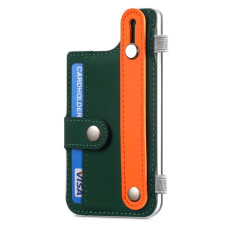 A-One Brand - Korthållare Kickstand PU-läder - Svartgrön