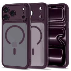 Tech-Protect - Tech-Protect Mobilskal F&ouml;r iPhone 18 Pro Magsafe Magpeak - Matte Burgundy