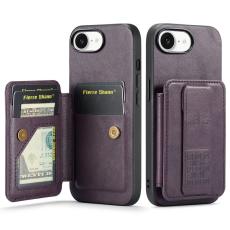 FIERRE SHANN - FIERRE SHANN 024 iPhone 16 Fodral Card Holder - Konstl&auml;der - Lila