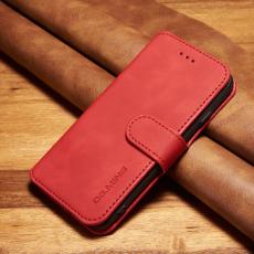 DG.MING - DG.MING Retro Konstl&auml;der Pl&aring;nboksfodral f&ouml;r iPhone 7/8/SE 2022 - R&ouml;d