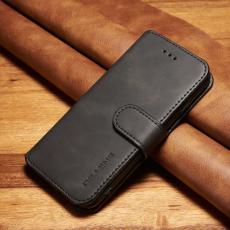 DG.MING - DG.MING Retro Konstl&auml;der Pl&aring;nboksfodral f&ouml;r iPhone 7/8/SE 2022 - Svart