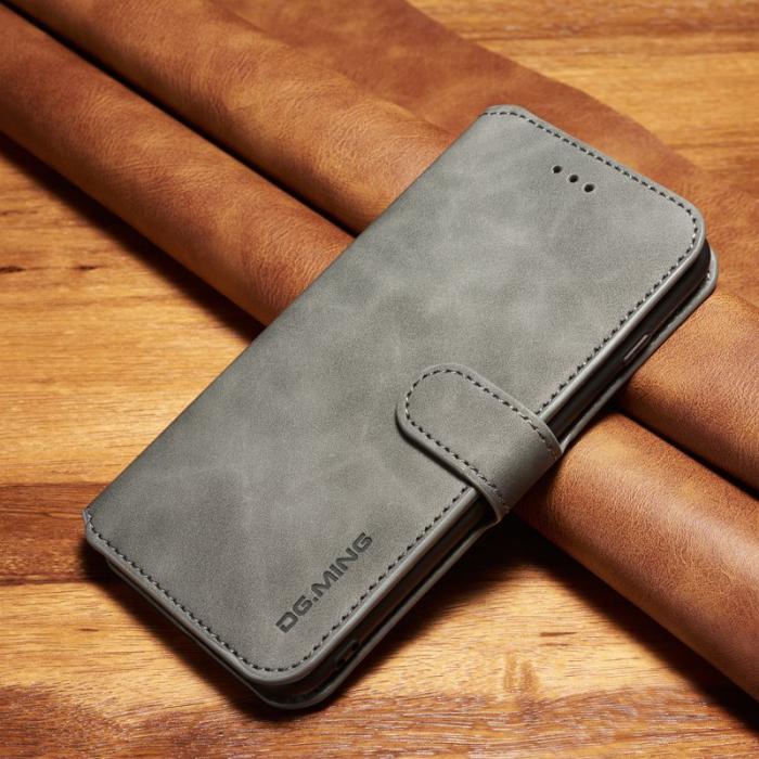 DG.MING - DG.MING Retro Plånboksfodral Konstläder för iPhone 6s Plus - Grå
