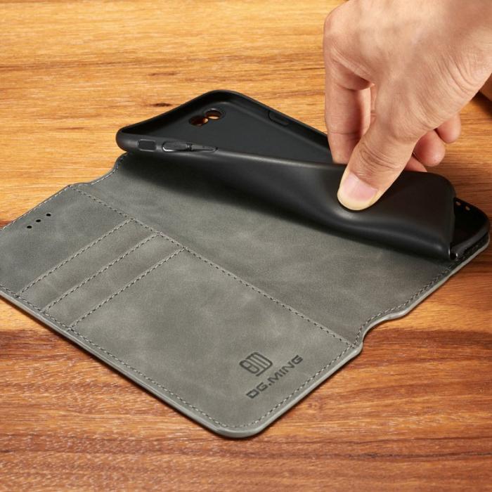 DG.MING - DG.MING Retro Plånboksfodral Konstläder för iPhone 6s Plus - Grå