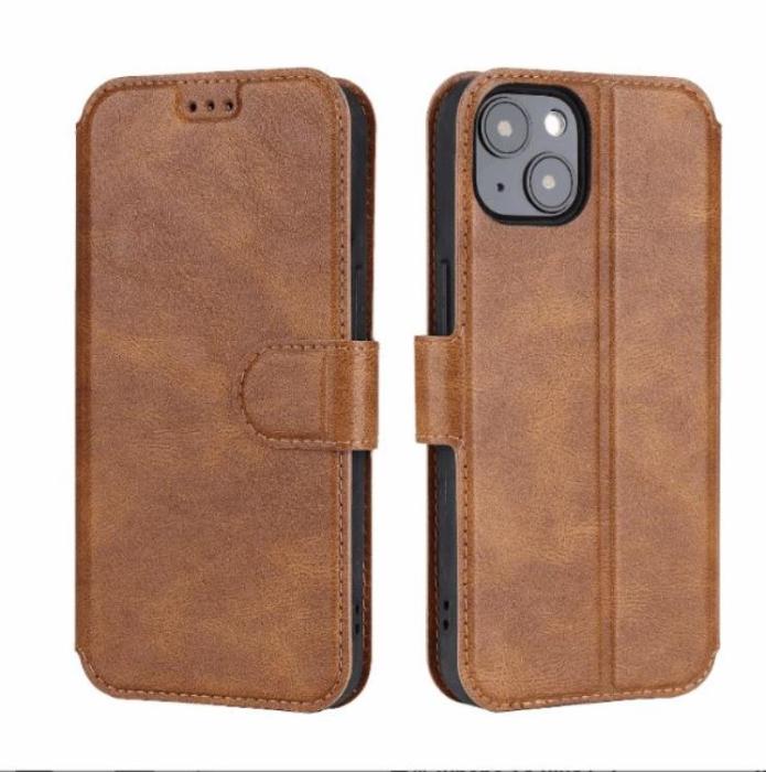 Boom of Sweden - BOOM iPhone 14 Plus Plånboksfodral Calfskin - Brun