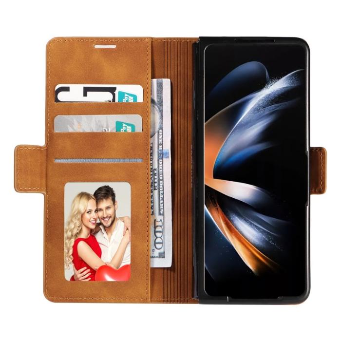 FORWENW - FORWENW Fantasy Series Samsung Galaxy Z Fold5 Plånboksfodral Konstläder - Brun