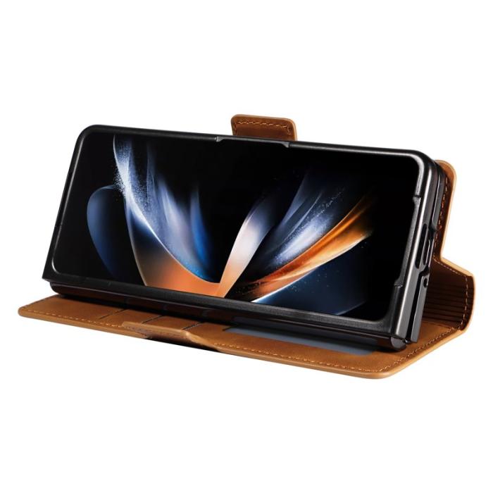 FORWENW - FORWENW Fantasy Series Samsung Galaxy Z Fold5 Plånboksfodral Konstläder - Brun