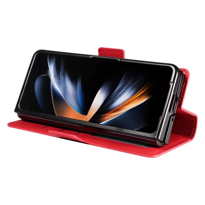 FORWENW - FORWENW Fantasy Series Samsung Galaxy Z Fold5 Konstläder Plånboksfodral - Röd