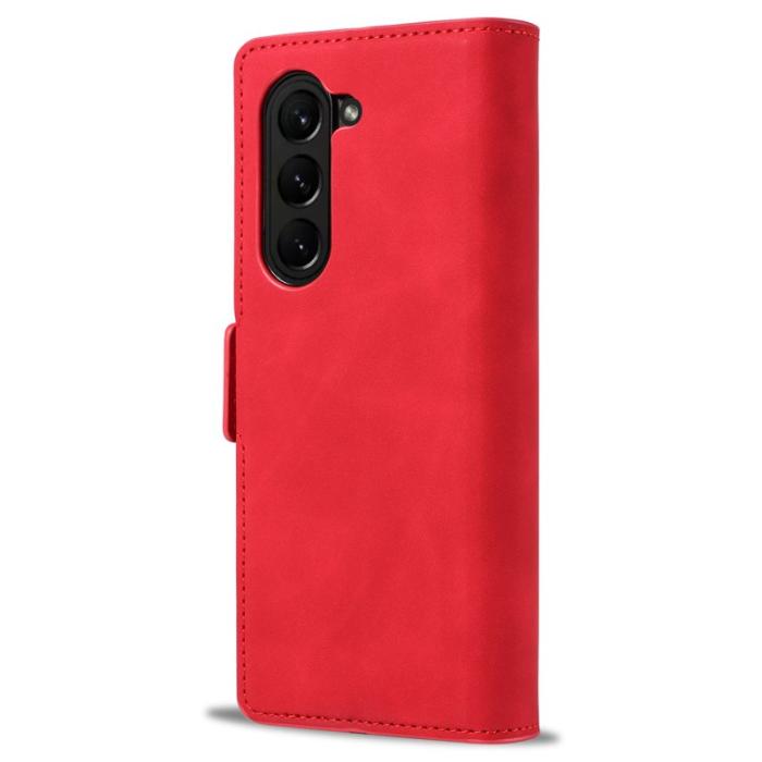 FORWENW - FORWENW Fantasy Series Samsung Galaxy Z Fold5 Konstläder Plånboksfodral - Röd