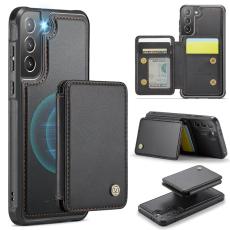 JEEHOOD - JEEHOOD J05 Fodral f&ouml;r Samsung Galaxy S21+ 5G Konstl&auml;der Svart