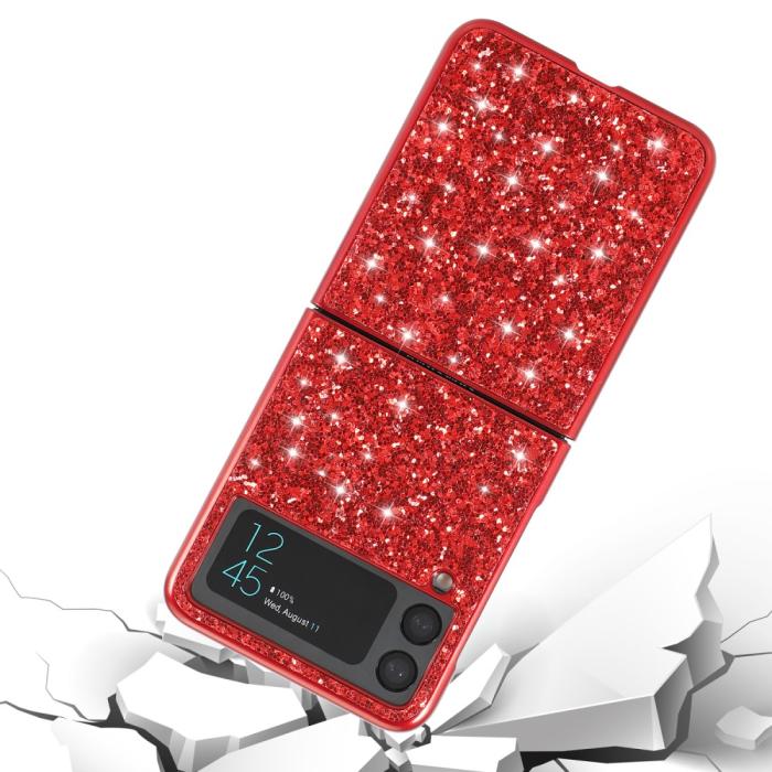 OEM - Glittery Electroplating Skal Samsung Galaxy Z Flip 3 - Blå