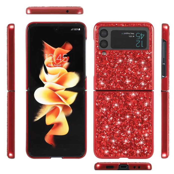 OEM - Glittery Electroplating Skal Samsung Galaxy Z Flip 3 - Blå