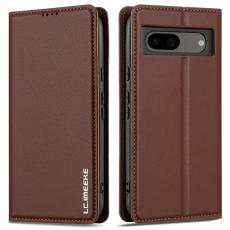 LC.imeeke - LC.IMEEKE L1 Series Google Pixel 8a Pl&aring;nboksfodral Konstl&auml;der - Brun