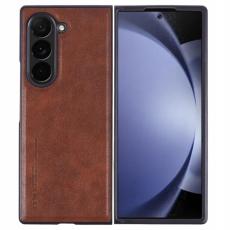X-Level - X-LEVEL Bojue-3 Samsung Galaxy Z Fold6 Fodral Konstl&auml;der TPU Brun