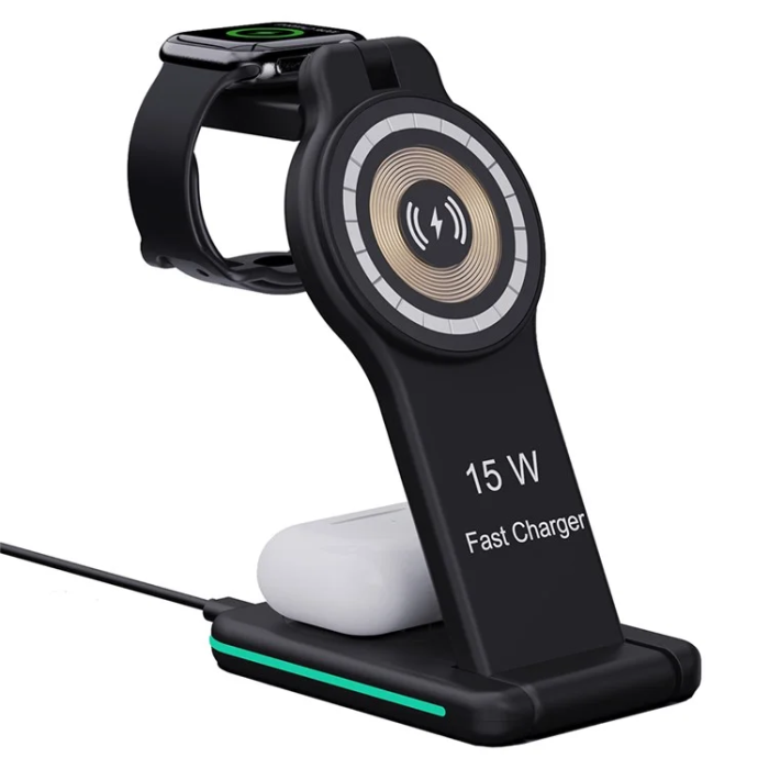 OEM - 4in1 MagSafe Trådlös Laddare iPhone, Apple Watch, Airpods