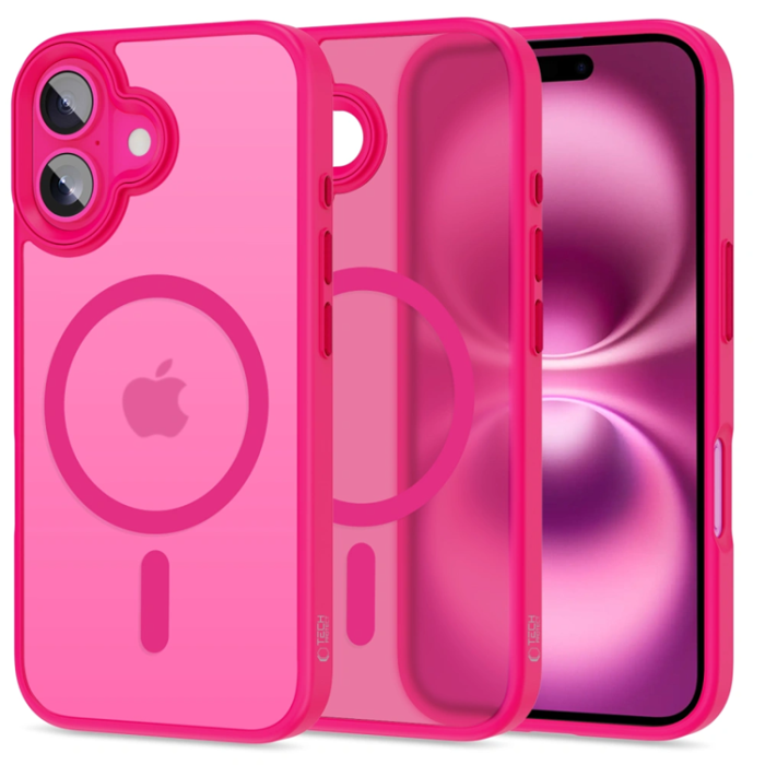 Tech-Protect - Tech-Protect iPhone 16 Mobilskal Magsafe Matte - Blazing Rosa