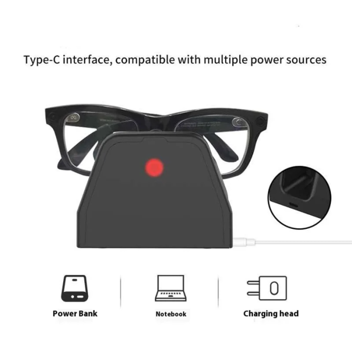 A-One Brand - Snabbladdande Laddningsdocka För Ray-Ban Meta Wayfarer Smarta Glasögon