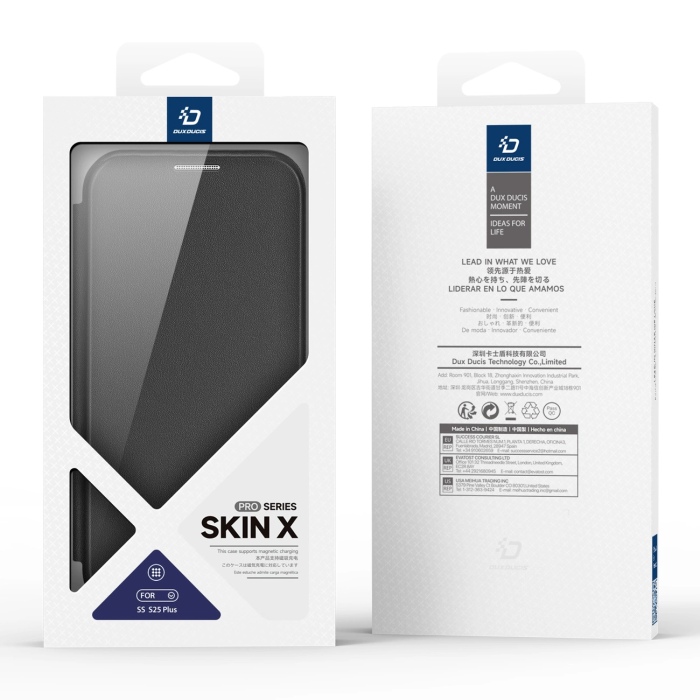 Dux Ducis - Dux Ducis Galaxy S25 Plus Plånboksfodral MagSafe Skin X Pro - Svart