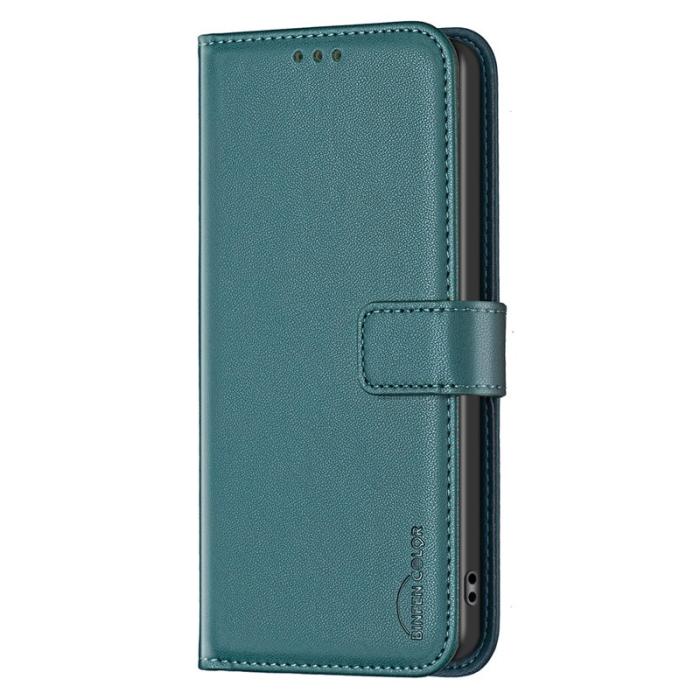 BINFEN COLOR - BINFEN Samsung Galaxy S26 Plus Fodral Folio Flip Konstläder - Grön
