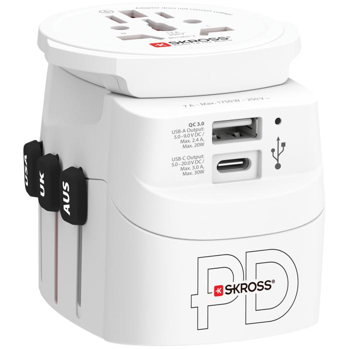 SKROSS - SKROSS PRO Light World AC30PD Reseadapter USB PD 30W