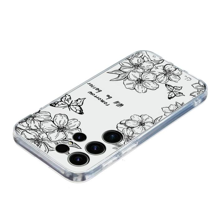 OEM - Samsung Galaxy S26 Ultra Skal Mönstertryck Stöttålig Mjuk TPU - Fjäril Blomma