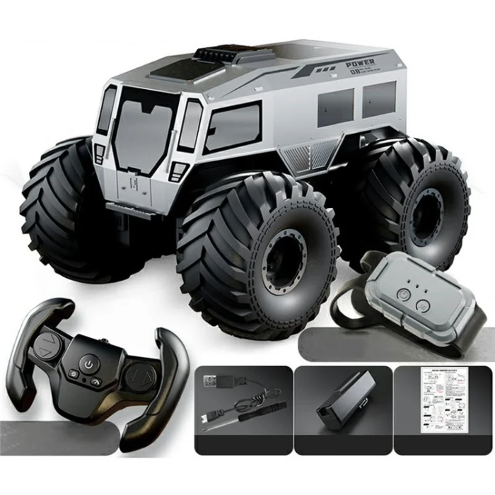 OEM - Fjärrkontroll för Crawler Bil Leksaksfordon Dubbla Batteri - Silver