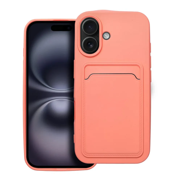 OEM - iPhone 16 Mobilskal Korthållare - Rosa