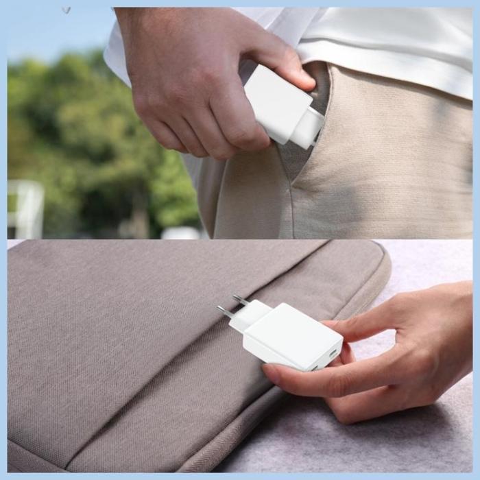 4smarts - 4smarts Snabbladdare 65W 2xUSB-C PDPlug Slim Dual - Vit