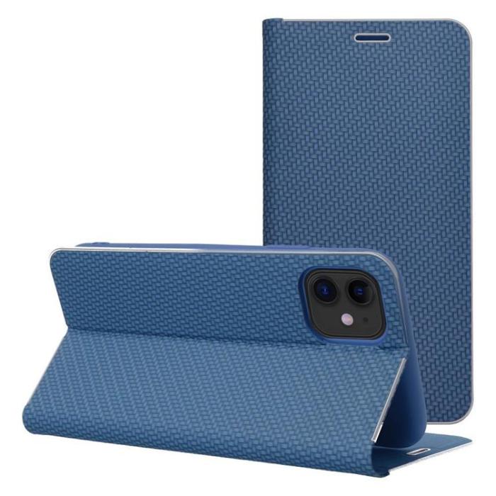 OEM - iPhone 16 Pro Plånboksfodral Luna Carbon - Blå