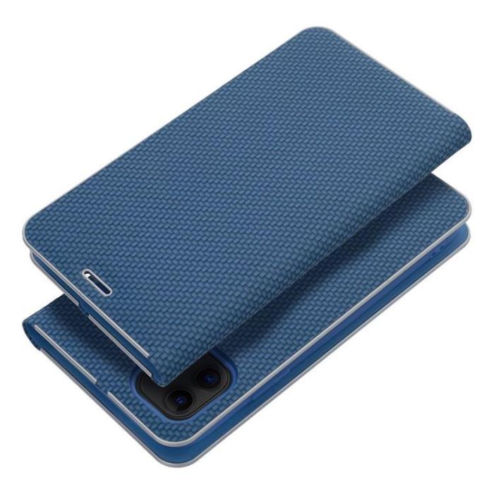OEM - iPhone 16 Pro Plånboksfodral Luna Carbon - Blå