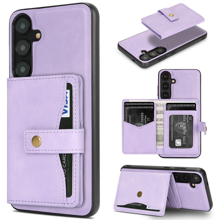 Galaxy S25 Plus Mobilskal MagSafe Detachable Korthållare Kickstand (Lila) | 2353 | AlltMobil