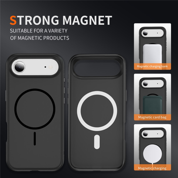 A-One Brand - iPhone Air Mobilskal MagSafe PC + TPU Shockproof - Svart