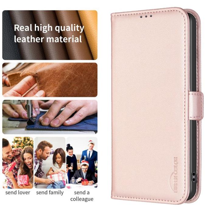 BINFEN COLOR - BINFEN Samsung Galaxy S26 Pro Plånboksfodral Konstläder Flip Folio - Rosa