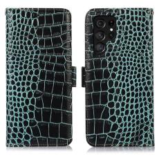 OEM - Samsung Galaxy S26 Ultra Fodral RFID Skydd &Auml;kta L&auml;der - Gr&ouml;n