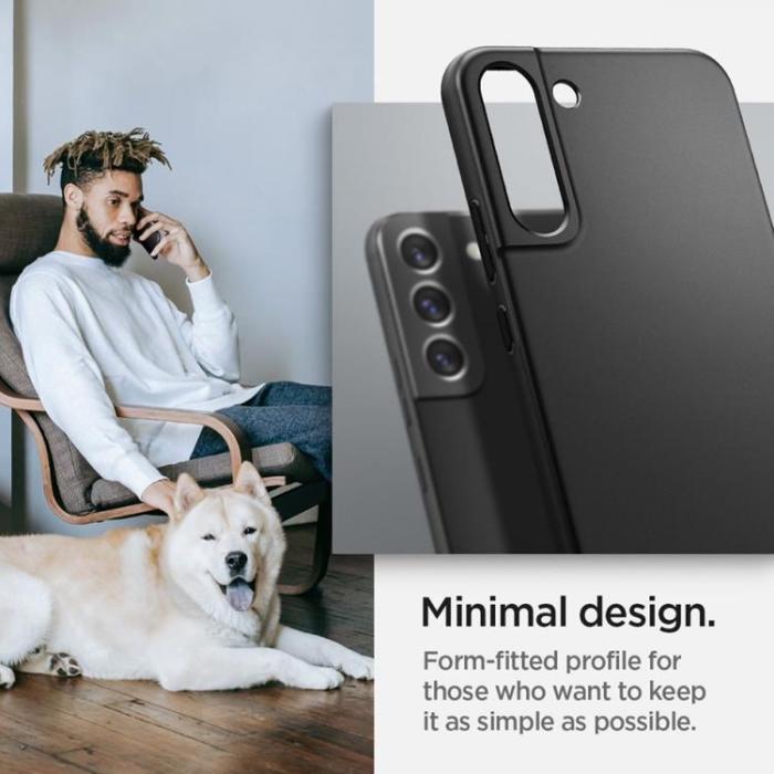 UTGATT - Spigen Thin Fit Skal Galaxy S22 - Svart