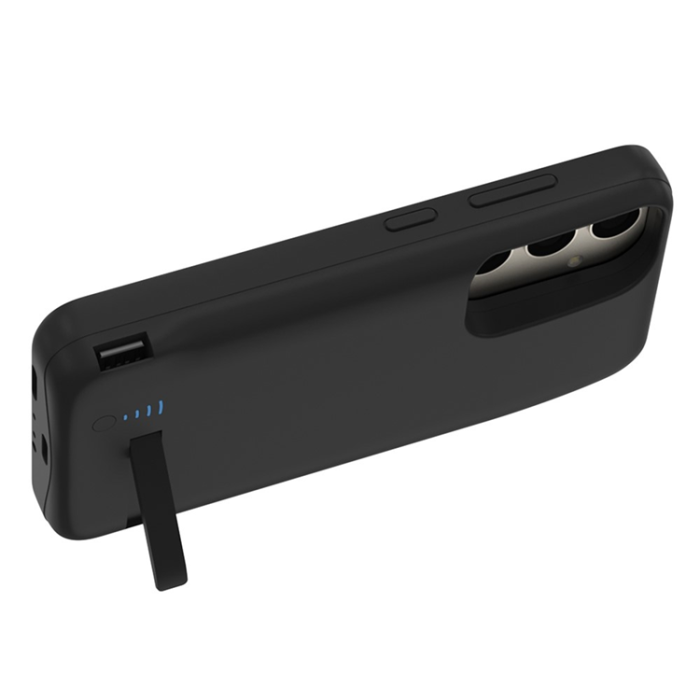A-One Brand - Galaxy S24 Plus/S25 Plus Batteriskal Kickstand 5000mAh - Svart