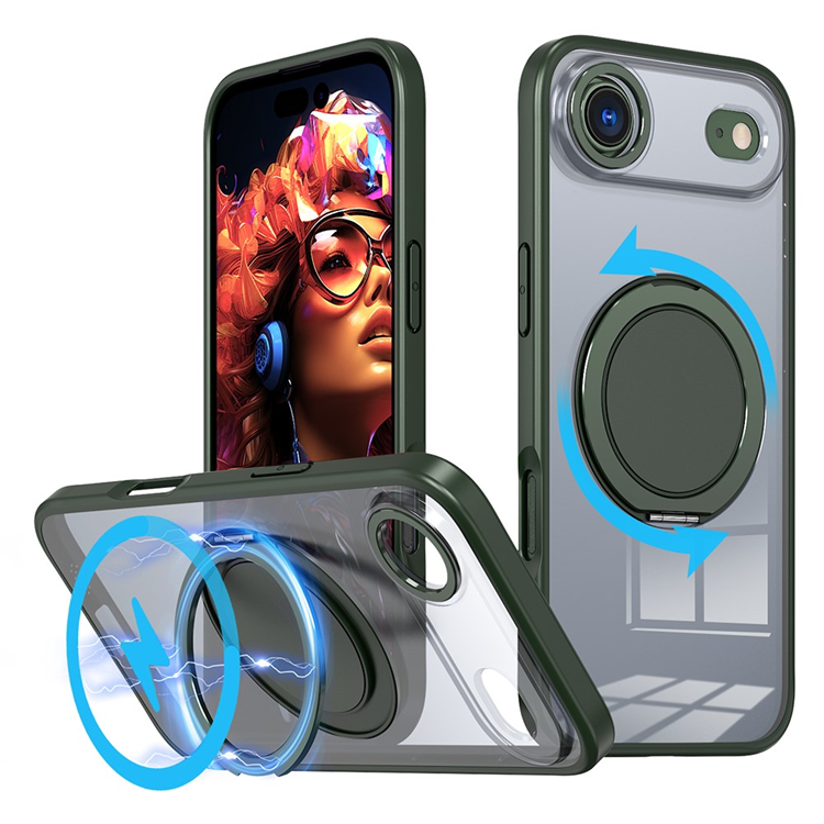 iPhone Air Mobilskal MagSafe TPU+PC Kickstand - Grön | 2353 | AlltMobil