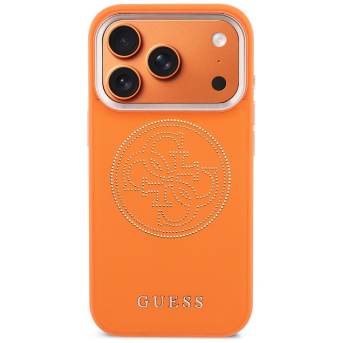 Guess - Guess Mobilskal För iPhone 17 Pro MagSafe Perforated 4G - Orange