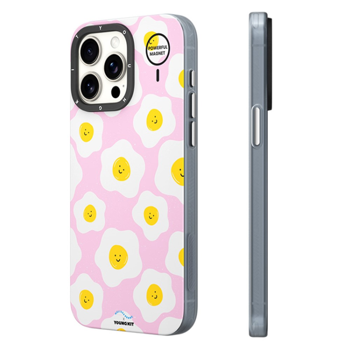 YOUNGKIT - YOUNGKIT iPhone 14 Pro Mobilskal MUScx003-Poached Egg - Rosa