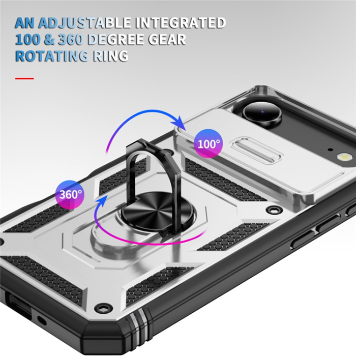 A-One Brand - iPhone Air Mobilskal Slide Camshield Kickstand - Vit