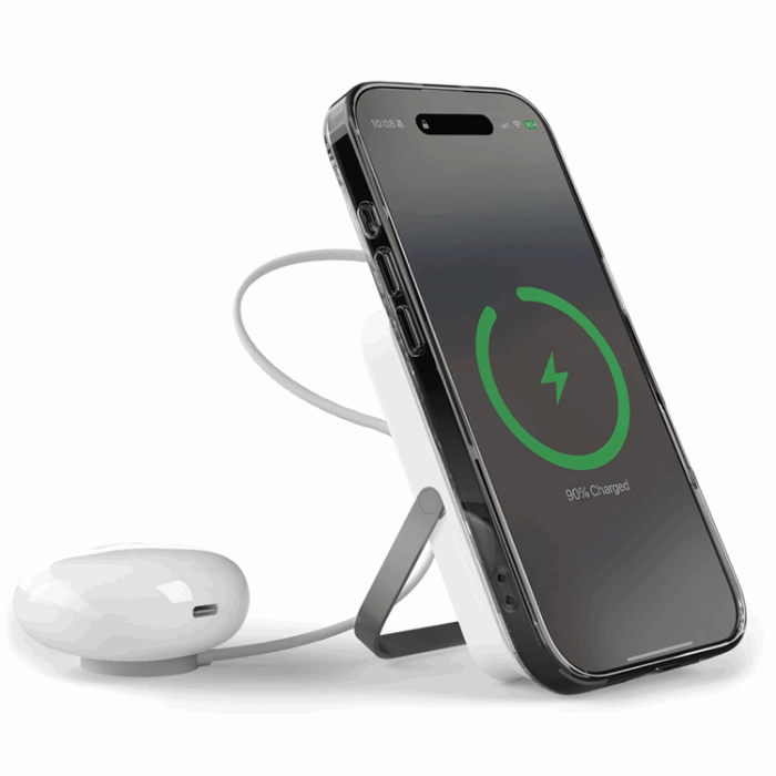 Puro - Puro Trådlös Powerbank 10000 mAh 20W med Aluminium Stativ