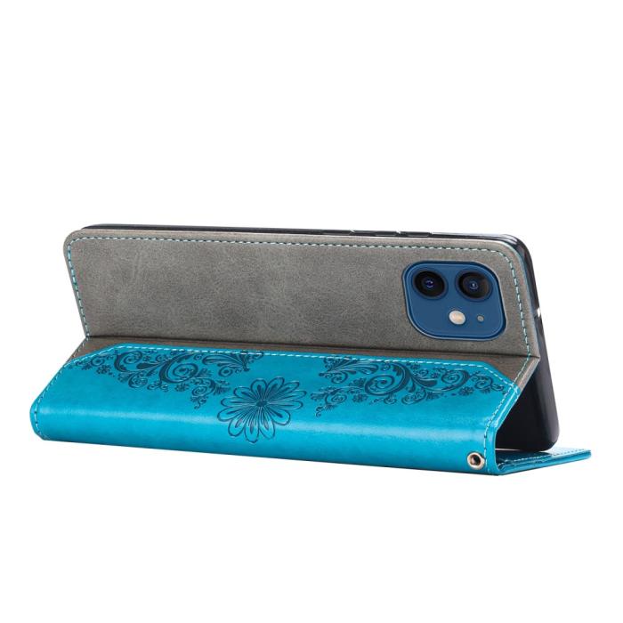 OEM - Fjärilar iPhone 11 Plånboksfodral - Blå