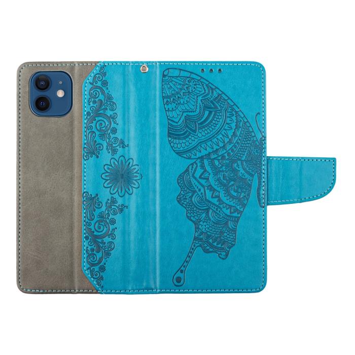 OEM - Fjärilar iPhone 11 Plånboksfodral - Blå