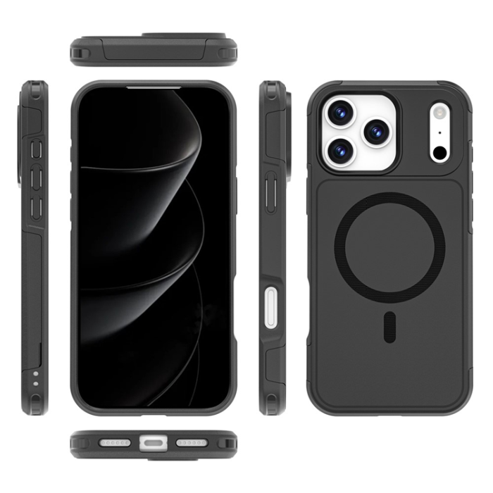 A-One Brand - iPhone 17 Pro Max Mobilskal MagSafe PC + TPU Anti-drop - Svart