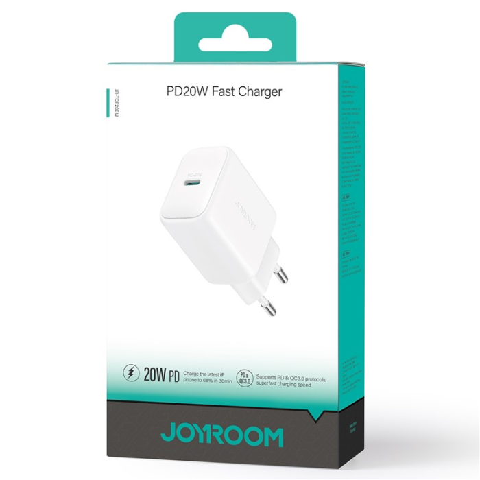 Joyroom - JOYROOM Snabbladdare 20W USB-C EU JR-TCF20 PD - Vit