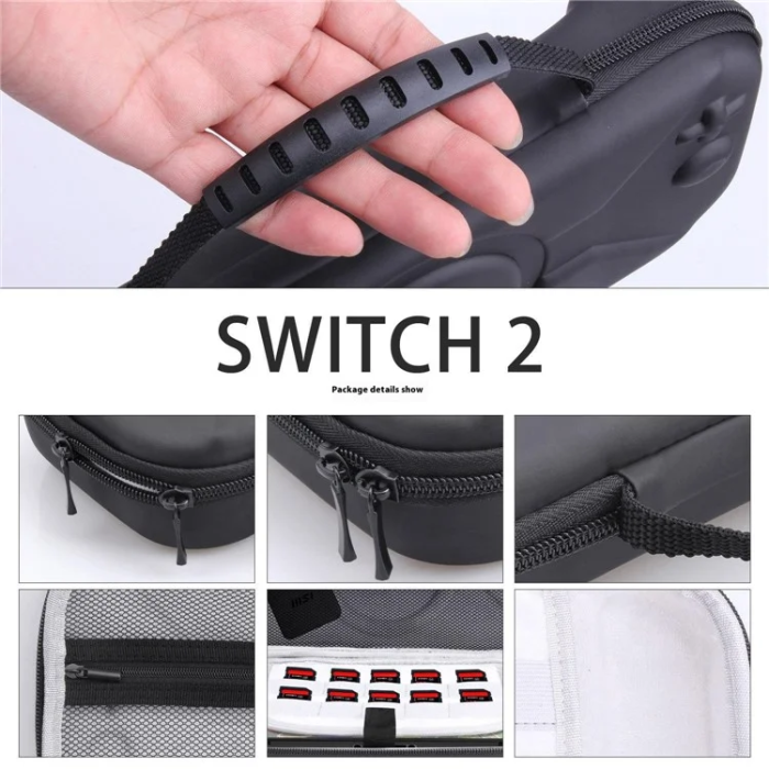OEM - Nintendo Switch 2 Bärväska Handhållen Organizer Läder - Svart