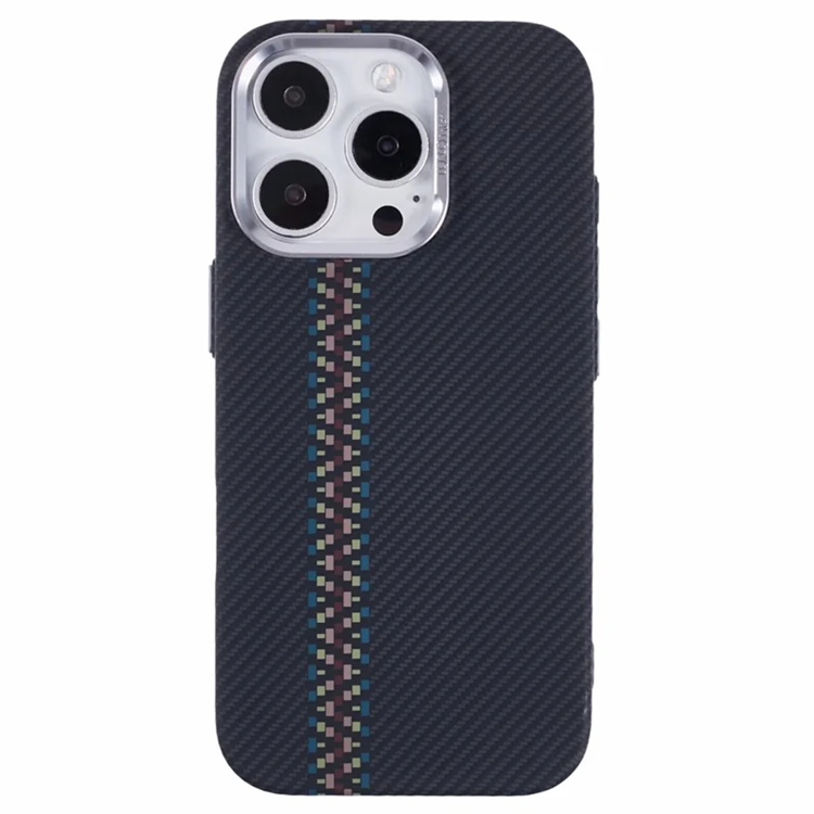 Mobilskal till iPhone 15 Pro Max Magsafe Kevlar Aramid Fiber - Colorful/Svart | 2353 | AlltMobil